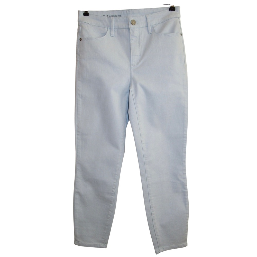 Talbots Flawless High Waist Jegging Crop Jeans Womens 4 Soft Pale Blue Pastel